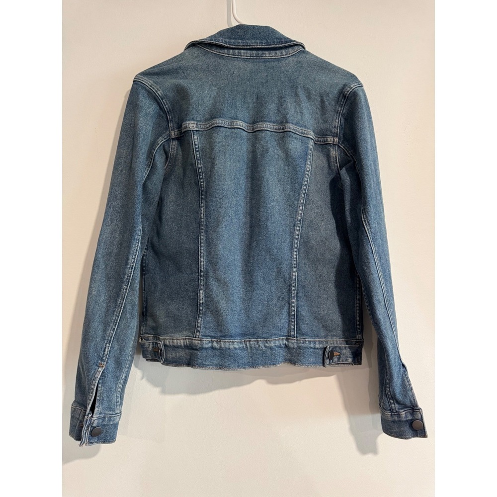 KUT from the Kloth Helena Denim Jacket Womens Large Blue Stretchy Fabric - Picture 2 of 6